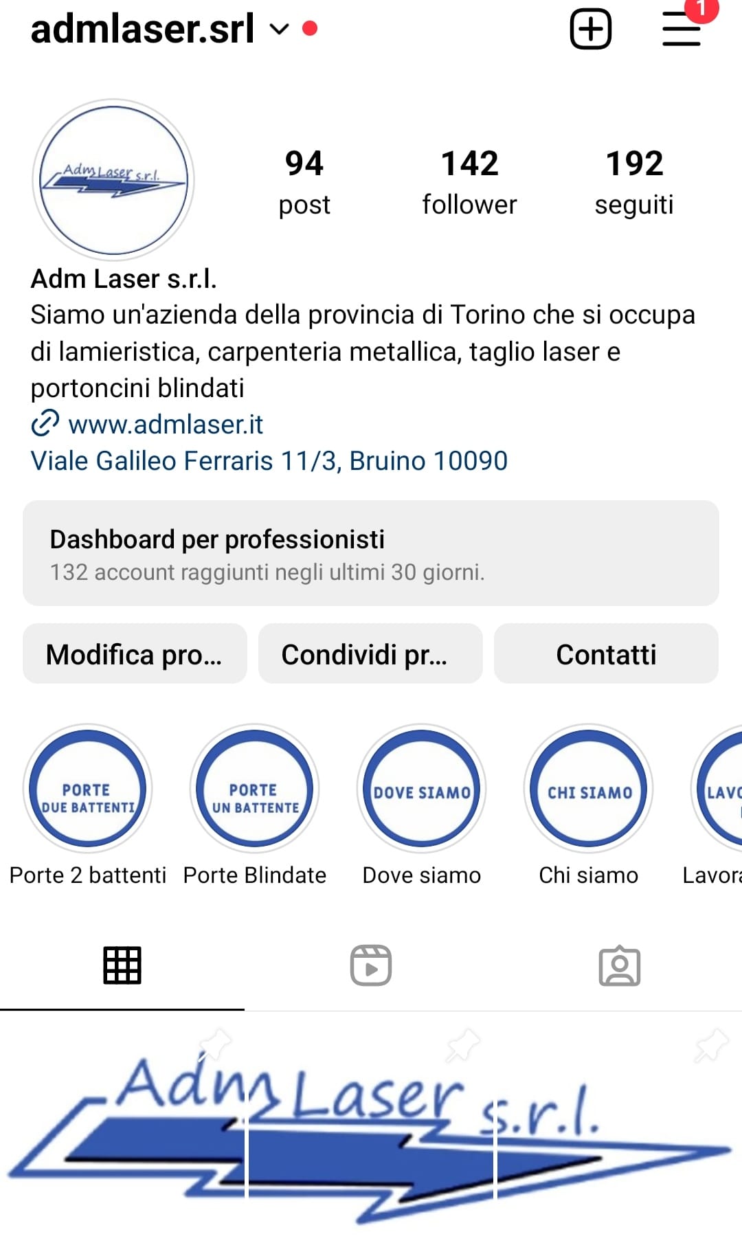 adm laser è su instagram